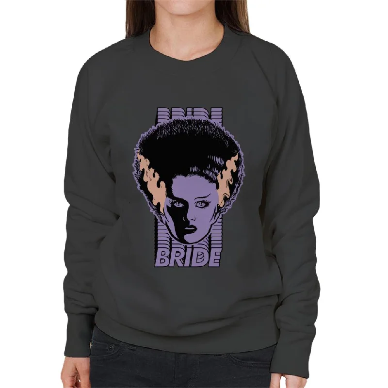 Final Markdown sleek sports hoodieBride Of Frankenstein Character Head Women's Sweatshirt