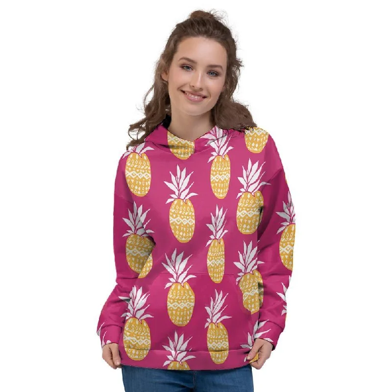 Act Now Aztec Hawaiian Pineapple Print Women's Hoodie