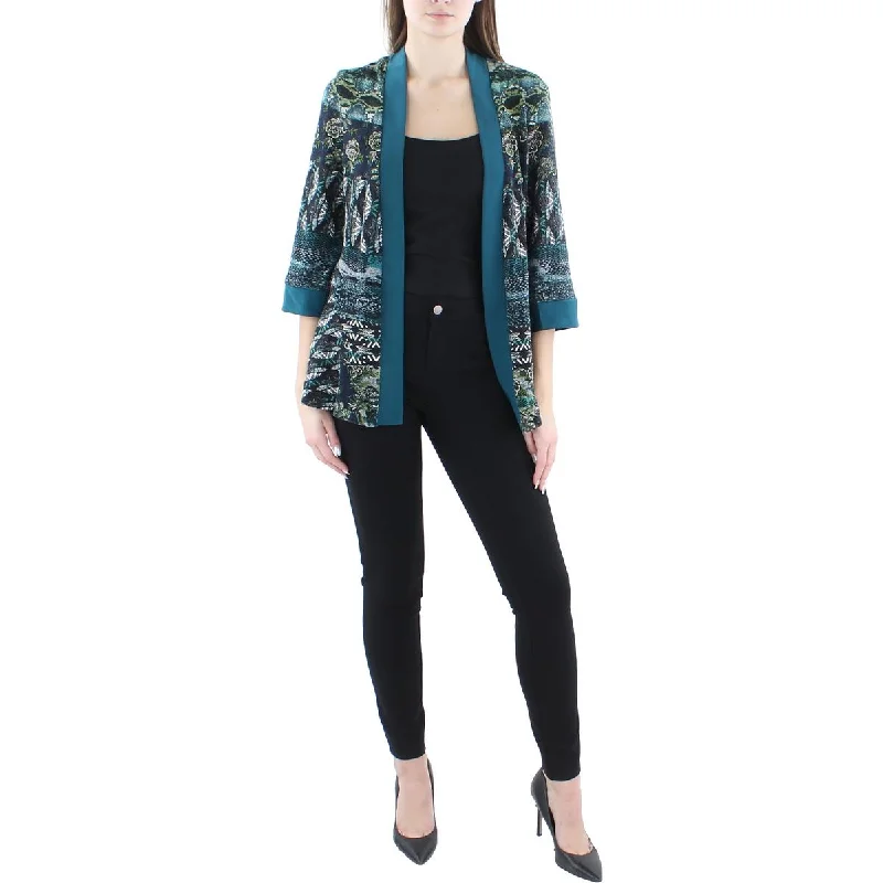 Take Advantage casual windbreaker jacketWomens Knit Printed Duster Blazer