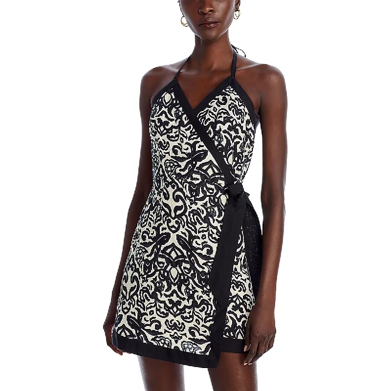 Crazy Deals wrap-around dressFrench Connection Womens Linen Blend Wrap Mini Dress