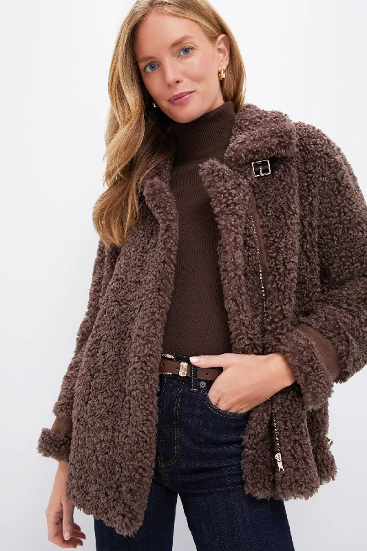 Best Seller classic jacketBrown Sherpa Giulia Jacket