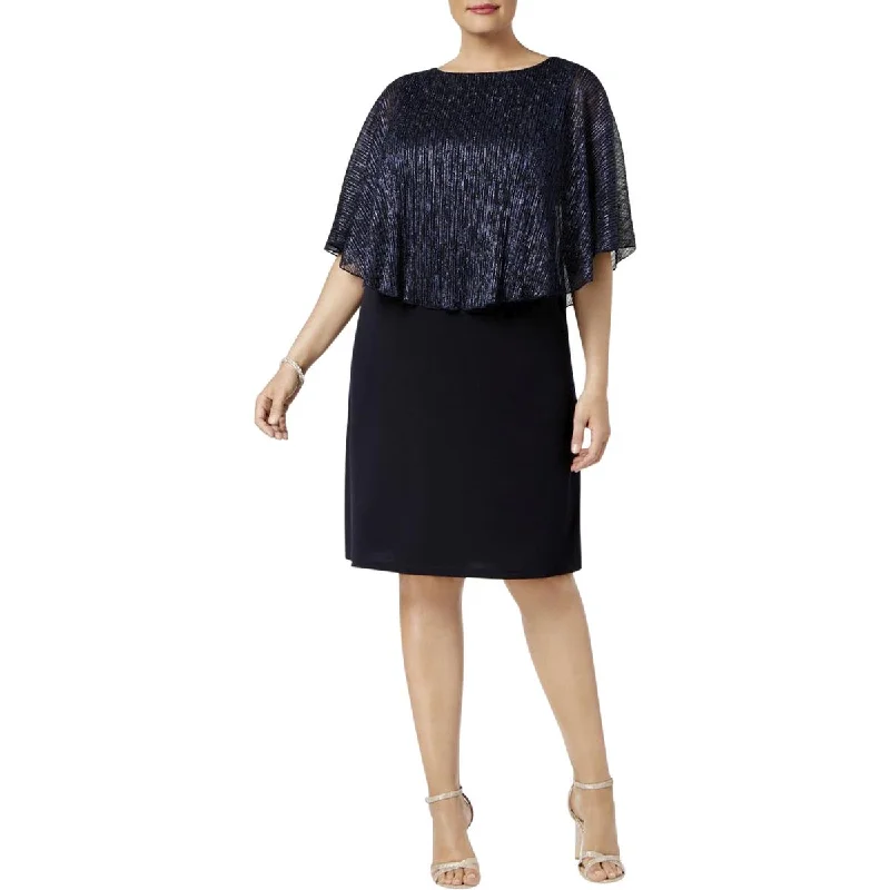 Steals and Deals pleated dressConnected Apparel Womens Plus Metallic Cape Sleeves Special Occasion Dress Steals and Deals pleated dressConnected Apparel Womens Plus Metallic Cape Sleeves Special Occasion Dress