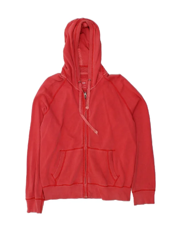 Blowout Deals GAP Mens Zip Hoodie Sweater Large Red Cotton