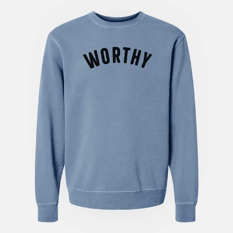 Closeout performance hoodie for gymWorthy - Articulate Collection - Unisex Pigment Dyed Crew Sweatshirt
