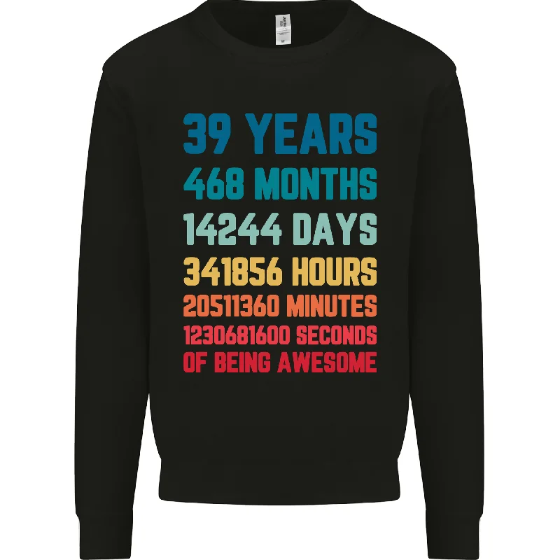 Deal Dash high-end athletic hoodie39th Birthday 39 Year Old Men's Personalised Sweatshirt Jumper