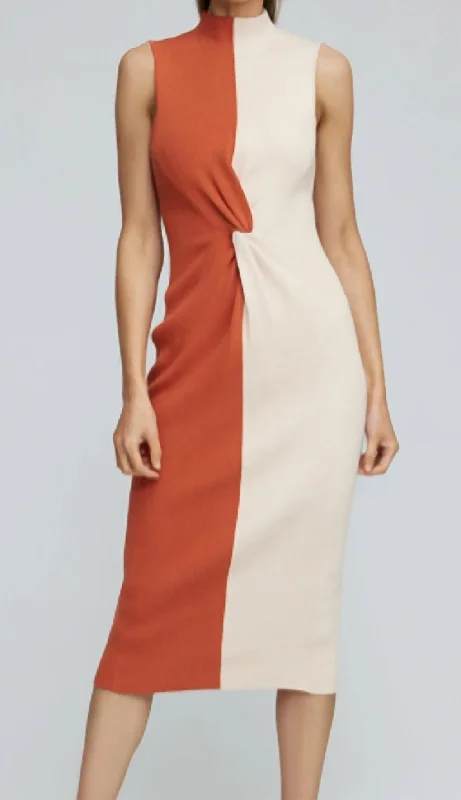 Friends and Family Sale flowy dressBrandon Dress In Terracotta Mix