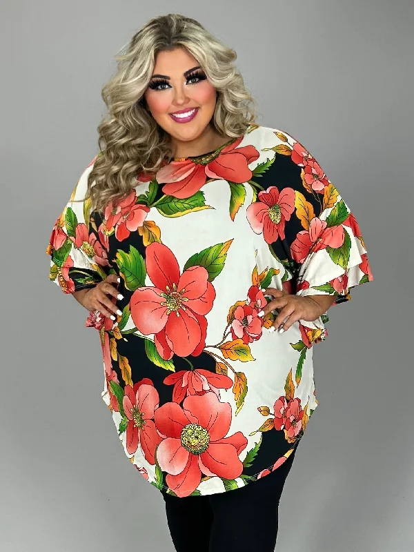 Great Deals bohemian dress26 PQ {Getting Inspired} Ivory/Coral Large Floral Print Tunic EXTENDED PLUS SIZE 3X 4X 5X Great Deals bohemian dress26 PQ {Getting Inspired} Ivory/Coral Large Floral Print Tunic EXTENDED PLUS SIZE 3X 4X 5X