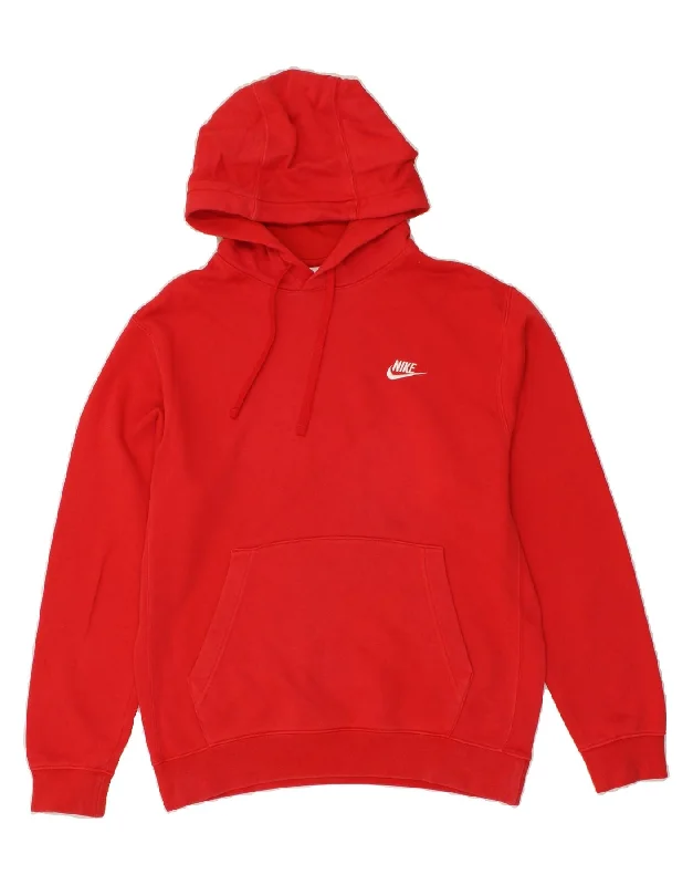 Quick Sale NIKE Mens Hoodie Jumper Small Red Cotton