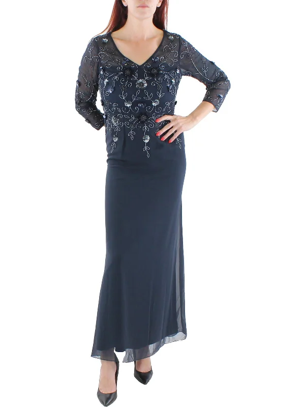 Markdowns winter dressWomens Embellished Maxi Evening Dress