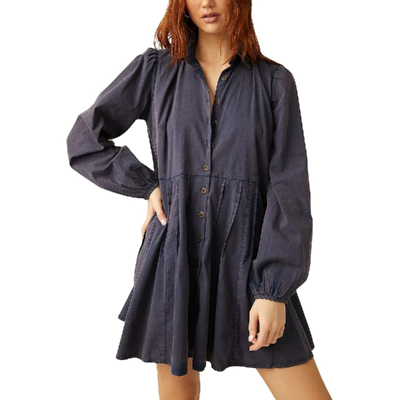 Don’t Miss Out midi dressFree People Womens Marvelous Mia Mini Pintuck Shirtdress