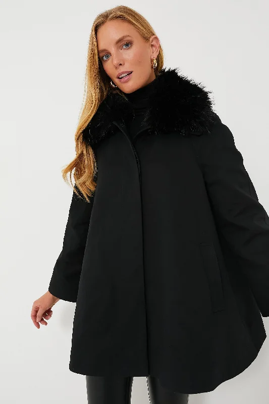 Warehouse Sale outdoor adventure jacketFur Collar Cecile Swing Cape