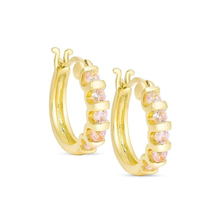 Massive Deals sleeveless dressLily Nily Pink CZ Hoop Earrings