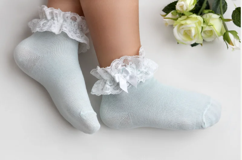 Hot Deal puff sleeve dressLace Ankle Sock