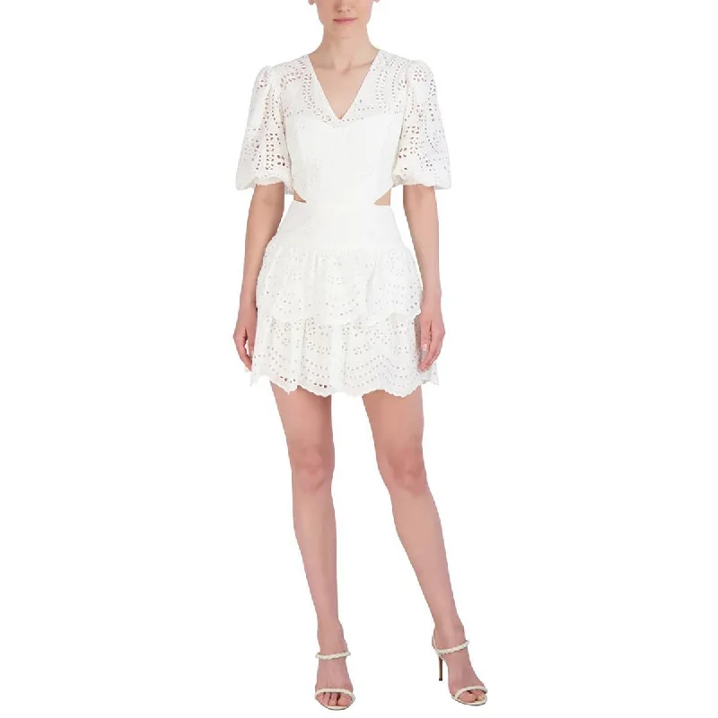 Buy More, Save More off-shoulder dressBCBGMAXAZRIA Womens Cotton Short Mini Dress