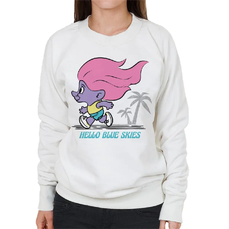 Doorbuster Deal warm workout hoodieTrolls Hello Blue Skies Women's Sweatshirt