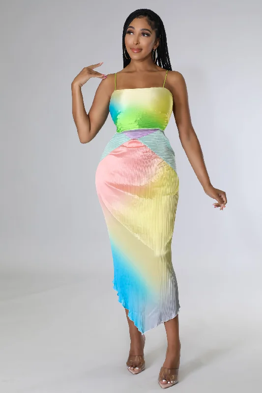 Value Deals classic fit-and-flare dressPastel Crush Dress
