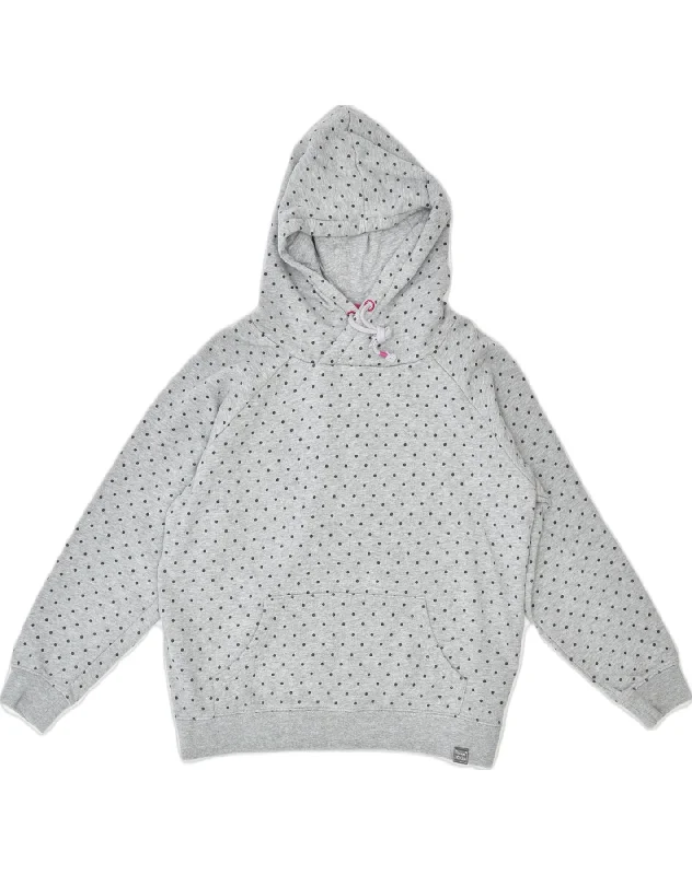 Bargain Prices casual hoodieJOULES Womens Oversized Hoodie Jumper UK 10 Small Grey Polka Dot Cotton