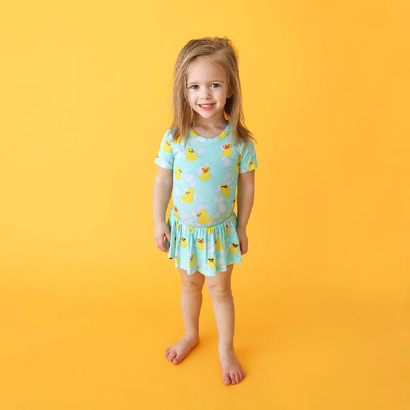 Grand Opening Sale structured dressPosh Peanut Ducky Twirl Skirt Bodysuit