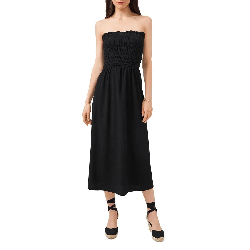 Online Only floral dress1.State Womens   Strapless Smocked Maxi Dress