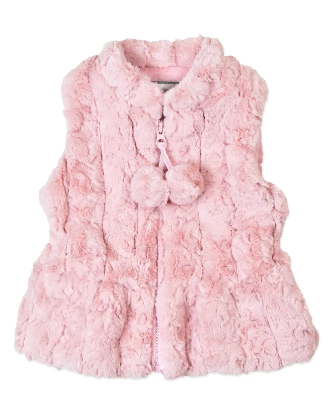 Closeout satin midi dressPeplum Pom Pom Vest