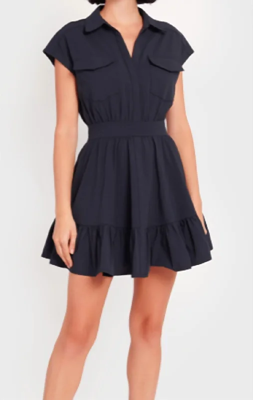 Markdown Madness casual midi dressRuthy Dress In Navy