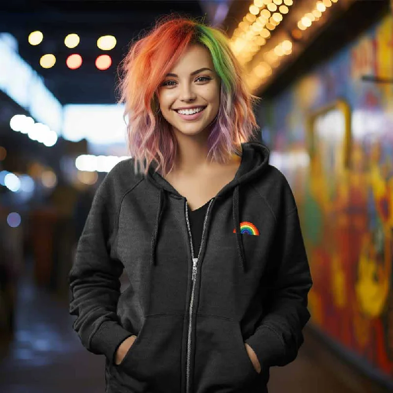 Limited Availability urban street jacketDalix Rainbow Washed Zip Hoodie