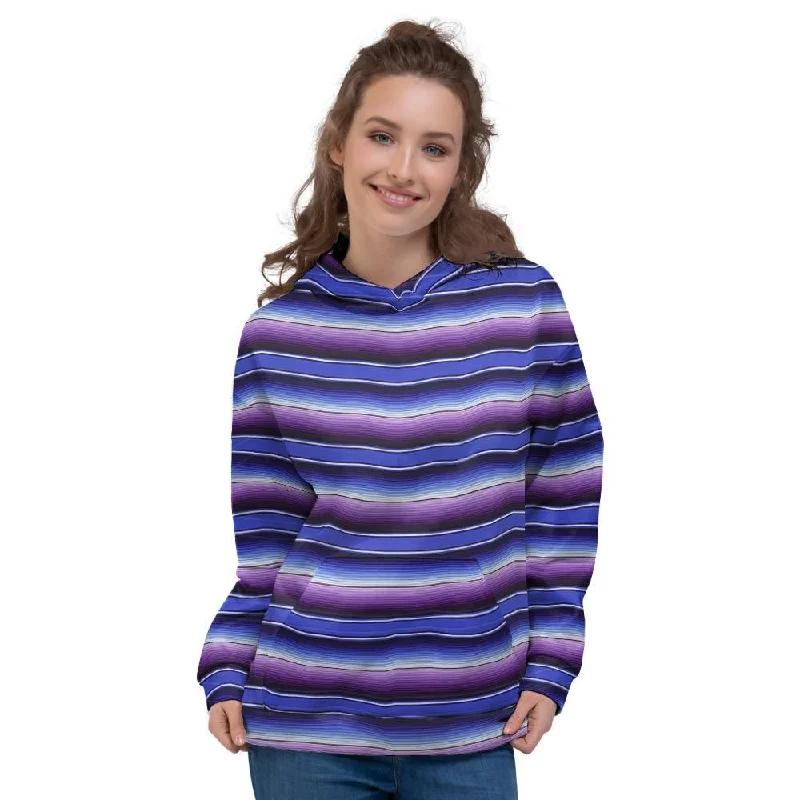 Flash Sale Blue And Purple Mexican Baja Women's Hoodie