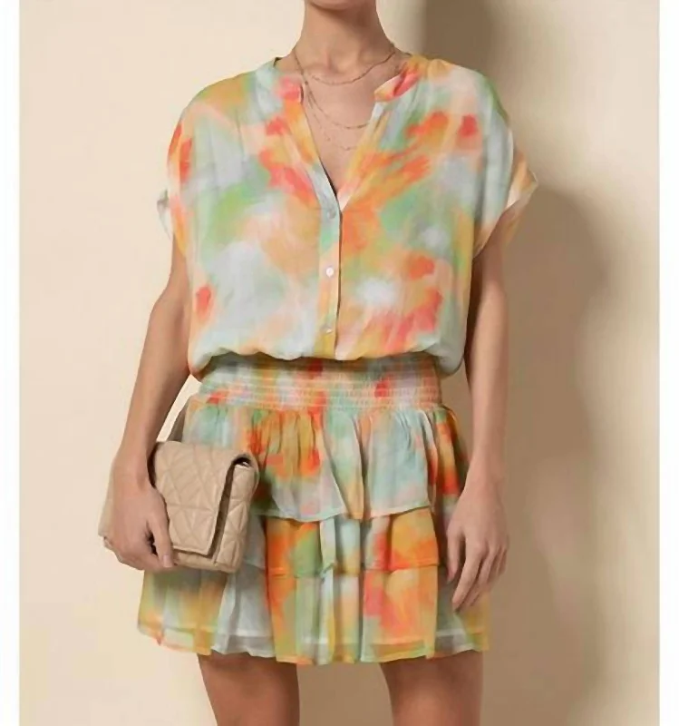 Best Bargains flowy dressKalli Dress In Tie Dye Bouquet