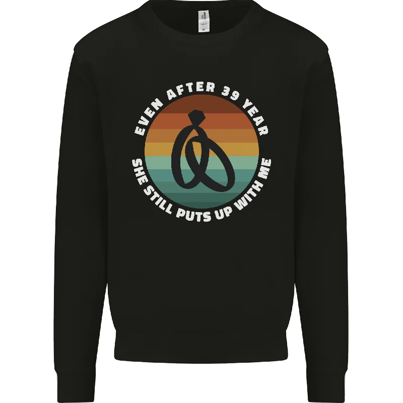 YEAR-End Sale fashionable fitness sweatshirt39 Year Wedding Anniversary 39th Marriage Mens Sweatshirt Jumper