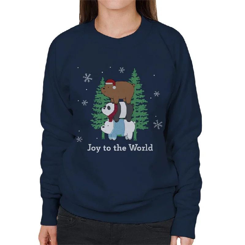 Can't Miss fashionable gym hoodieWe Bare Bears Christmas Joy To The World Women's Sweatshirt