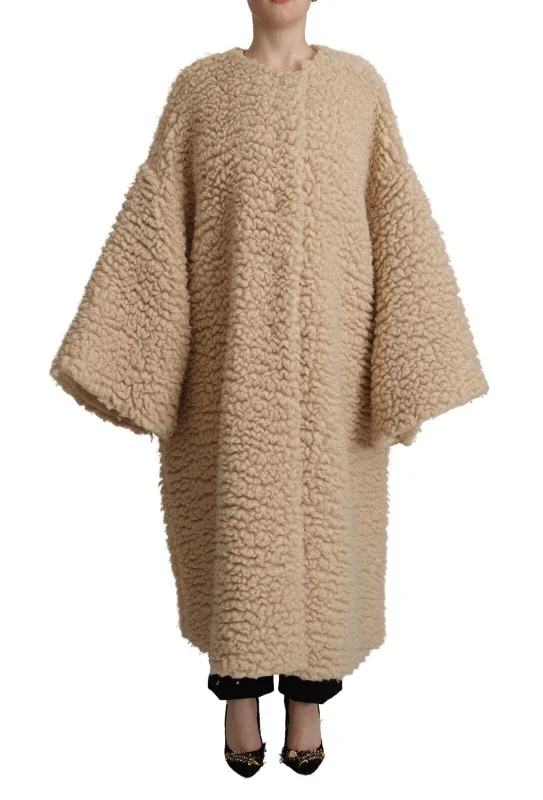 Get It Before It’s Gone fashion-forward jacketDolce & Gabbana Cashmere Wool Faux Fur Coat Jacket