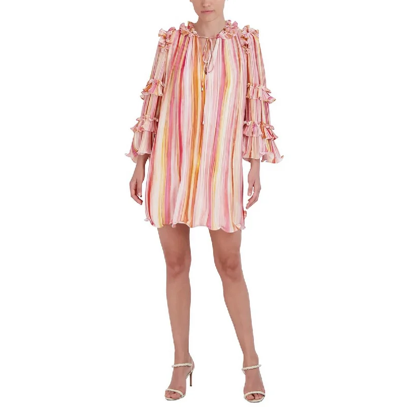 TIME-Limited Offer relaxed fit dressBCBGMAXAZRIA Womens Mini Pleated Shift Dress