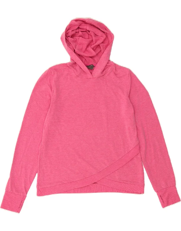 Instant Discount EDDIE BAUER Girls Hoodie Jumper 14-15 Years Large Pink Polyester