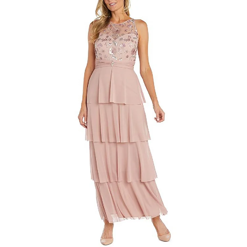 Huge Discounts off-shoulder dressR&M Richards Womens Embellished Tiered Evening Dress