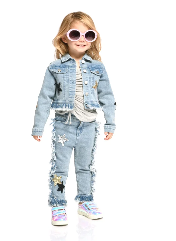 Factory Direct Sale evening dressDenim Star Patch Jacket