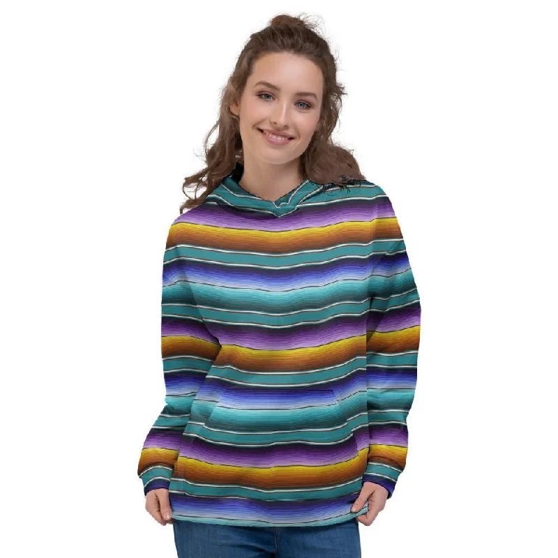 Value Deals Blue Baja Serape Women's Hoodie