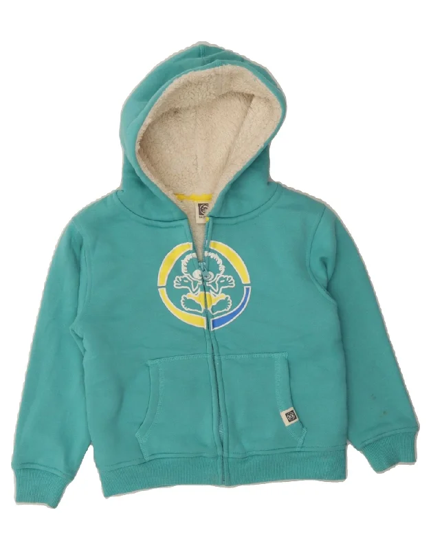 Holiday Sale SALTROCK Girls Graphic Sherpa Zip Hoodie Sweater 4-5 Years Blue