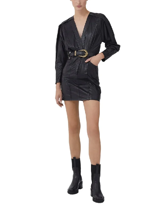 Grand Opening Sale trendy wrap dressIRO Skala Leather Dress
