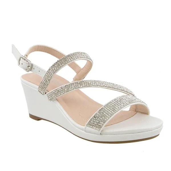 Lowest Prices satin midi dressChristy Glitter Wedge in White