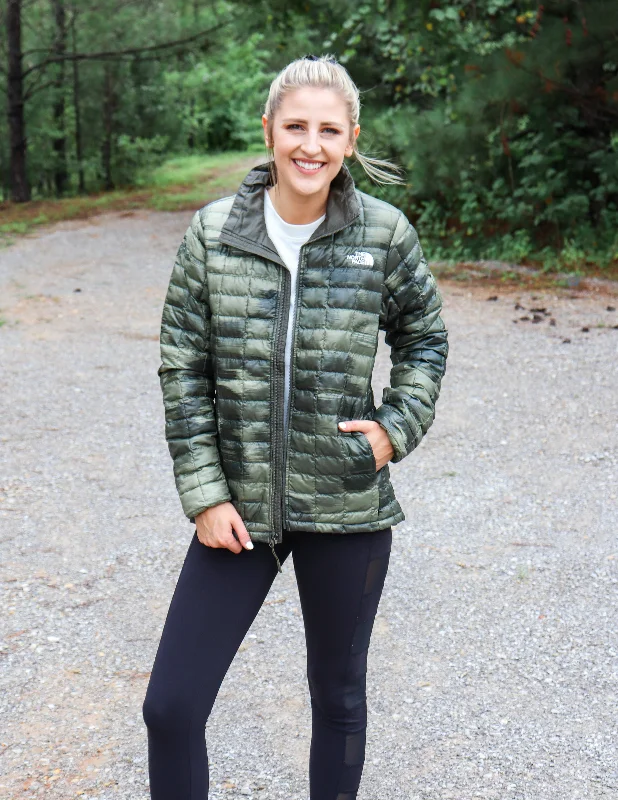 Stock Up and Save zip-up jacketThe North Face Women's Eco ThermoBall Jacket New Taupe Green