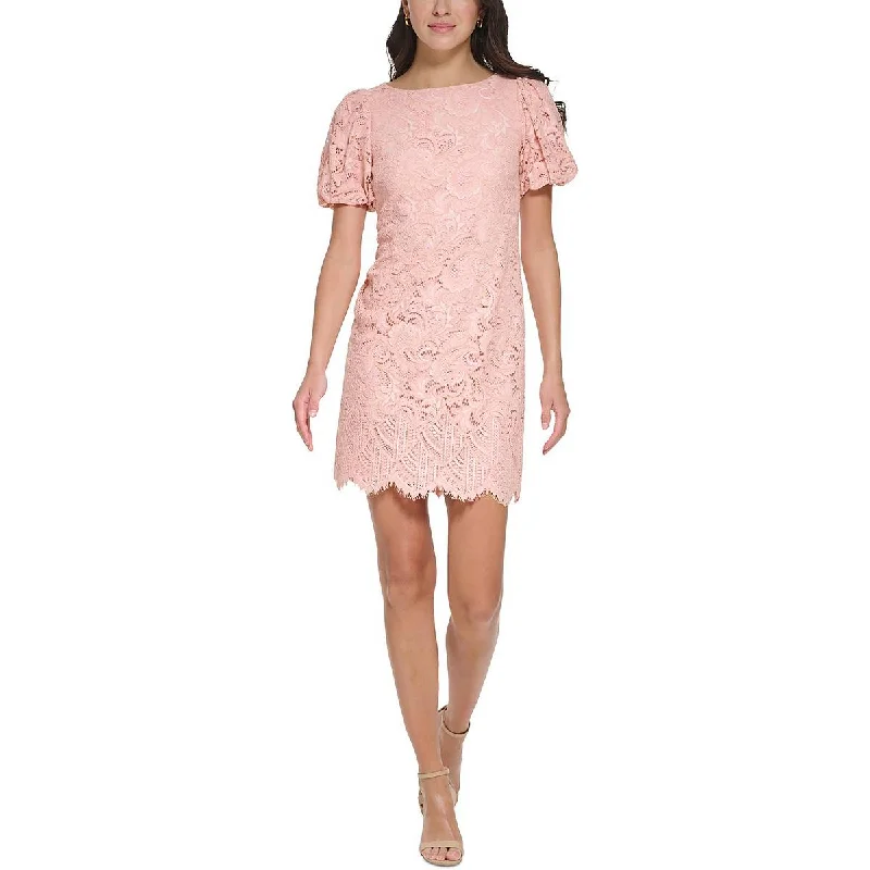 Today’s Deal ruffle dressJessica Howard Womens Petites Lace Short Sheath Dress