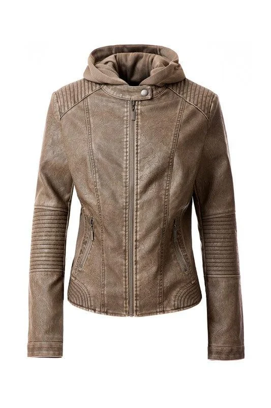 Price Fest breathable bomber jacketWomen'S Pu Jacket