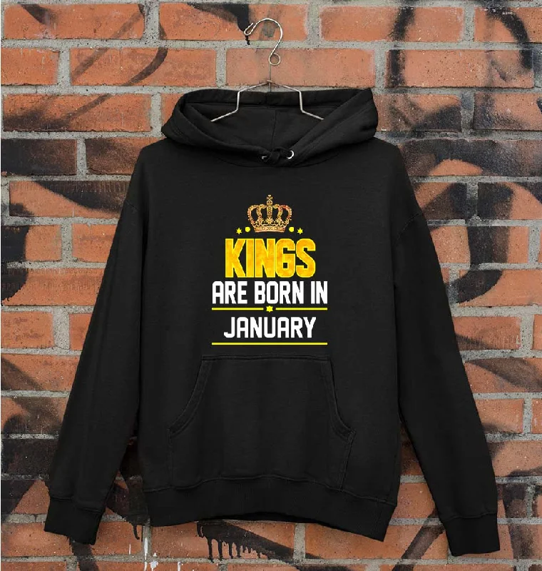 Weekend Deal retro hoodieKings Are Born In January Unisex Hoodie for Men/Women