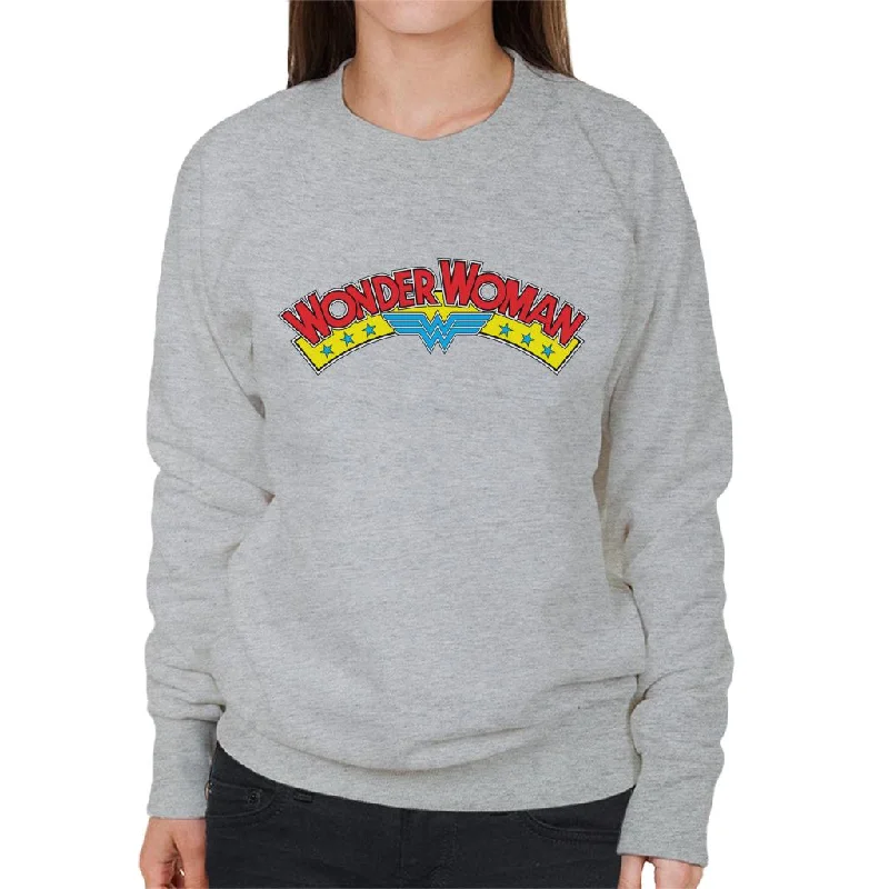 Crazy Savings smooth fit athletic sweatshirtWonder Woman Blue Stars Logo Women's Sweatshirt