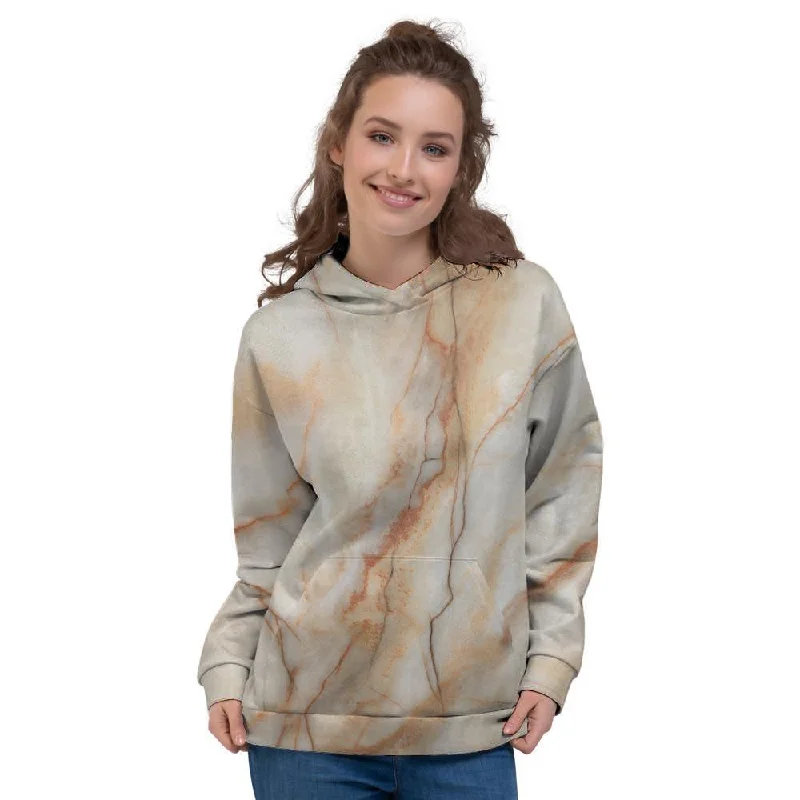 Can't Miss Brown Marble Women's Hoodie