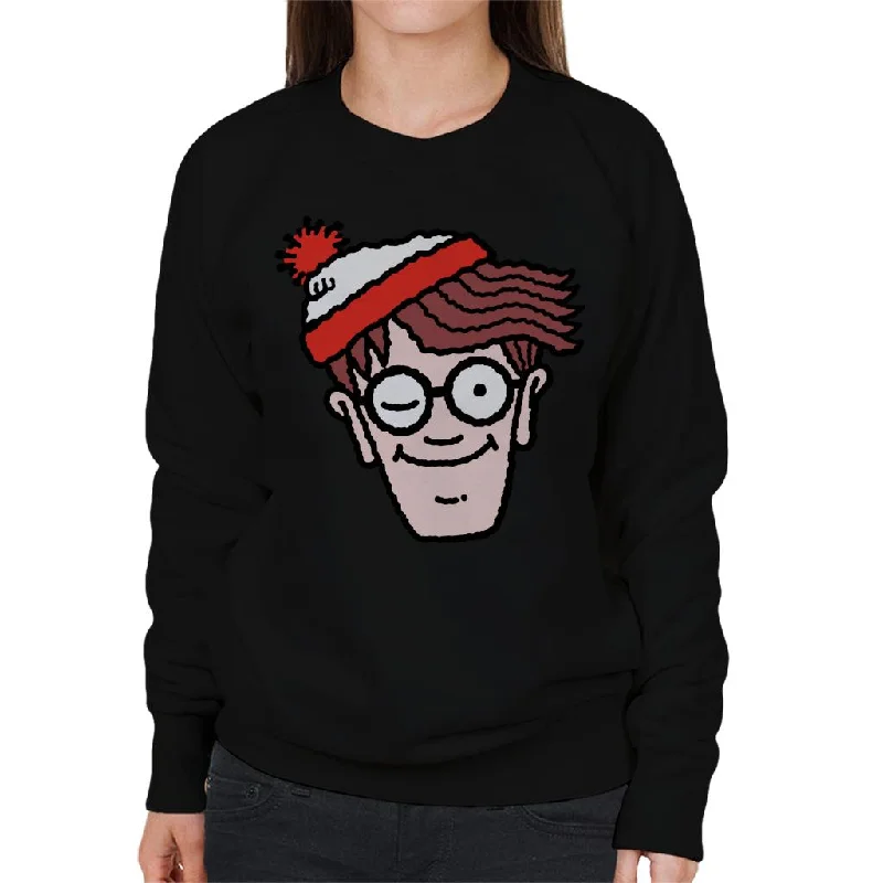 Clearance Event trendy fitness sweatshirtWhere's Wally Winking Women's Sweatshirt