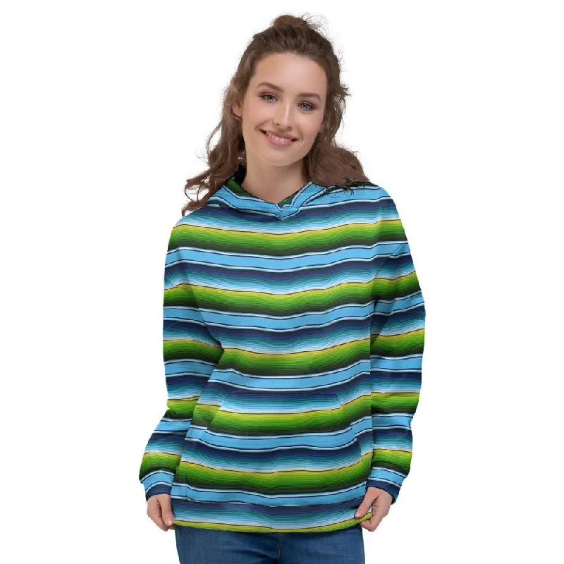 Unmissable Offer Green And Blue Mexican Baja Women's Hoodie