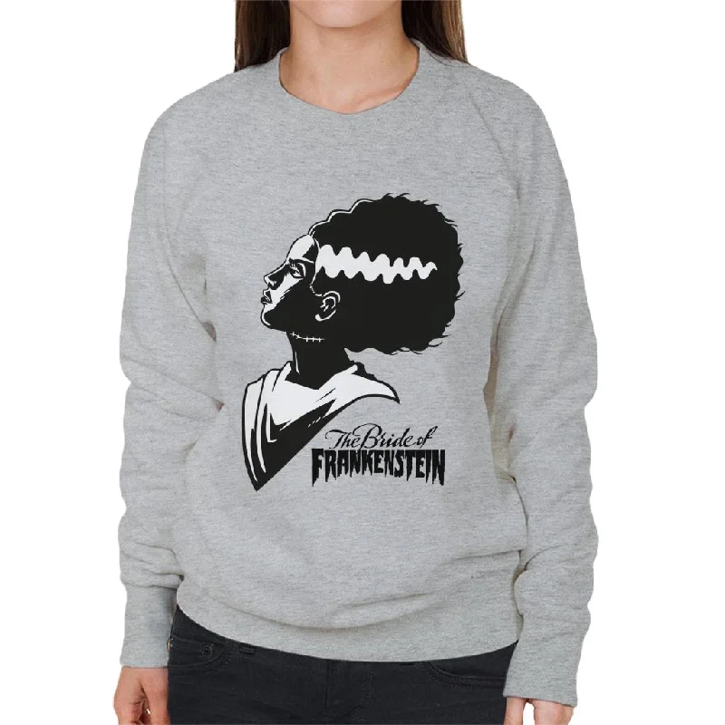 Hurry In modern sports hoodieBride Of Frankenstein Silhouette Women's Sweatshirt