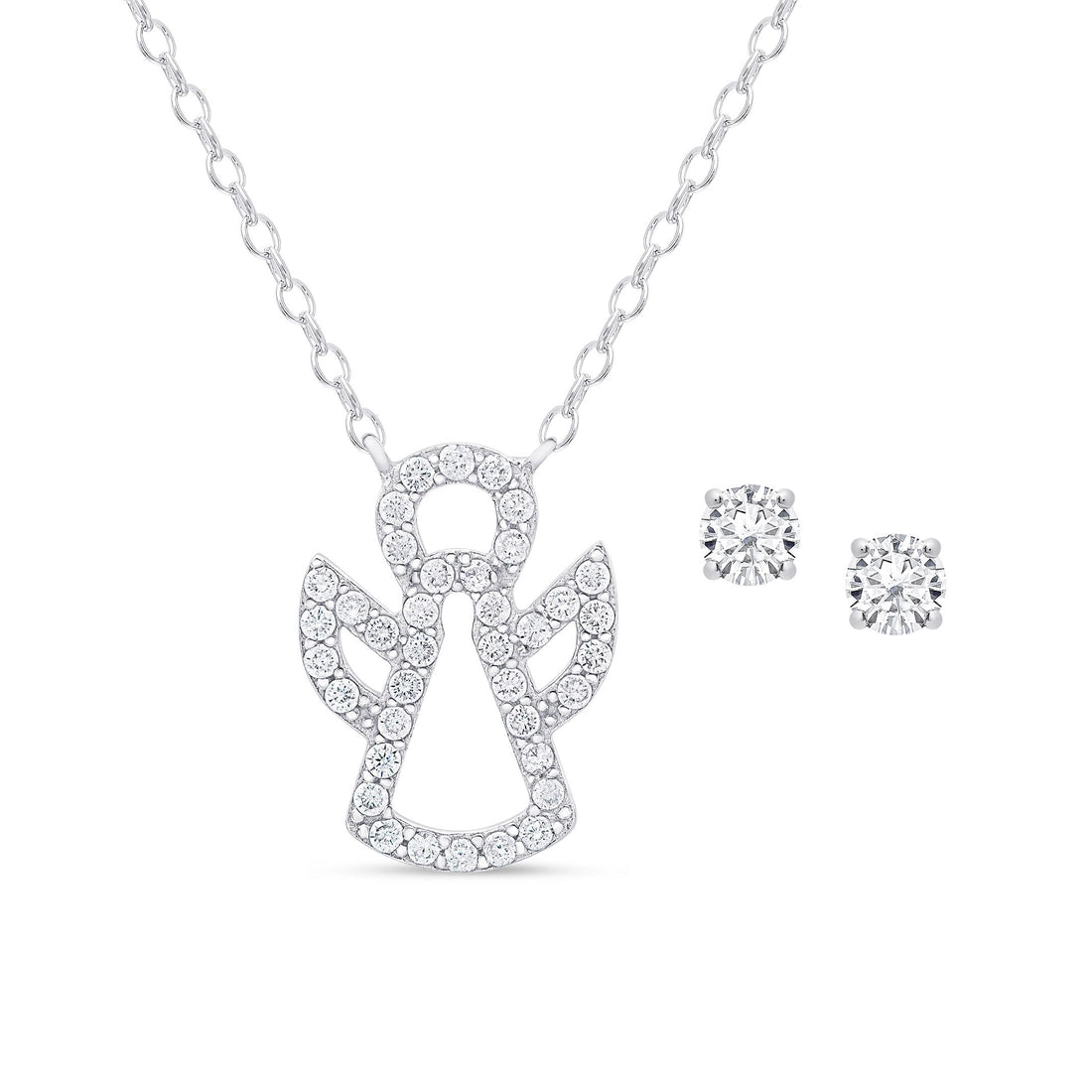 Instant Discount elegant evening dressLily Nily Angel Pendant and Studs Set