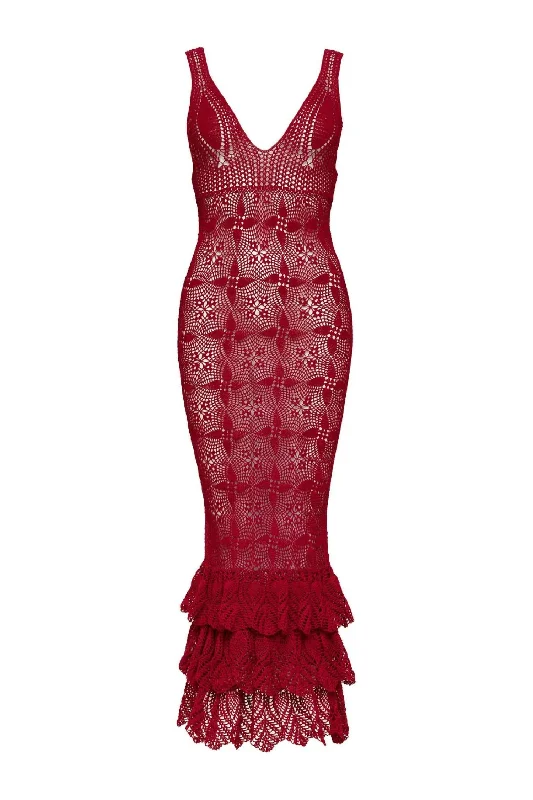 Markdowns casual dressWomen's Ali Crochet Dress In Red